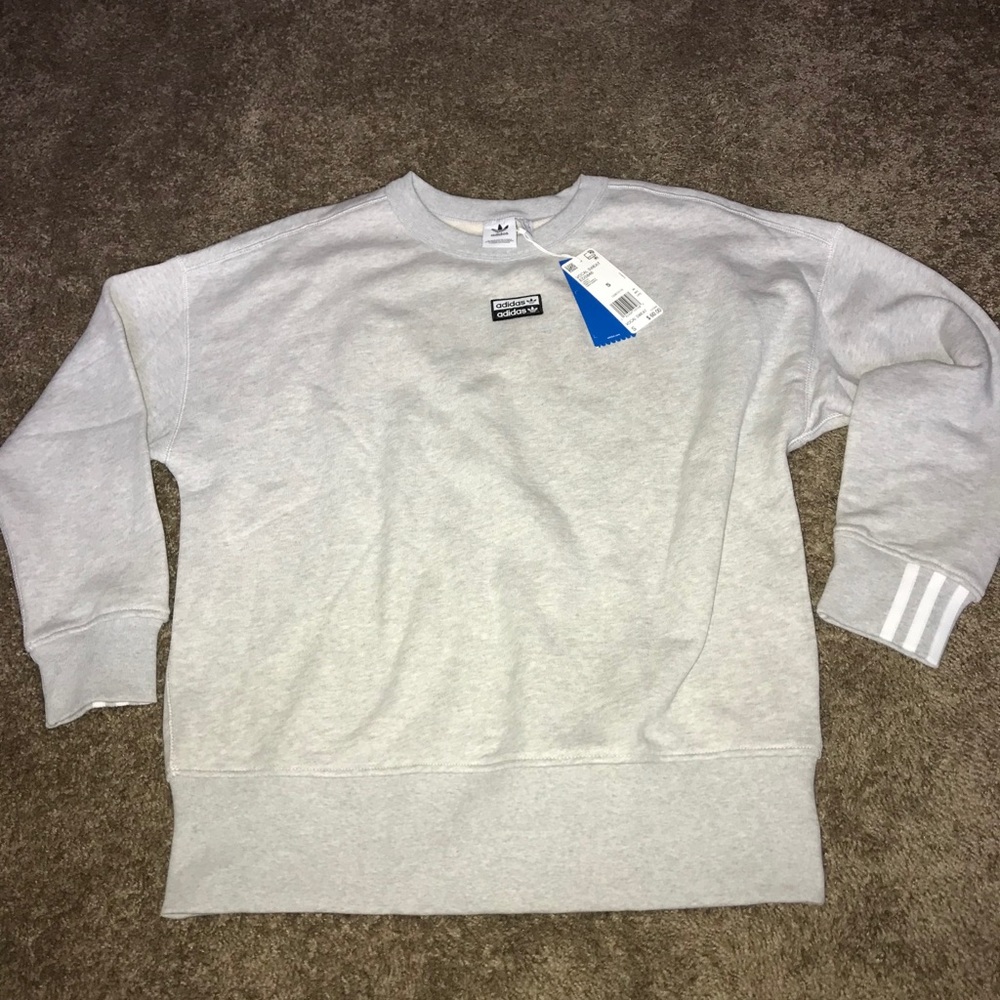 Adidas Grey Crew Neck Box Logo